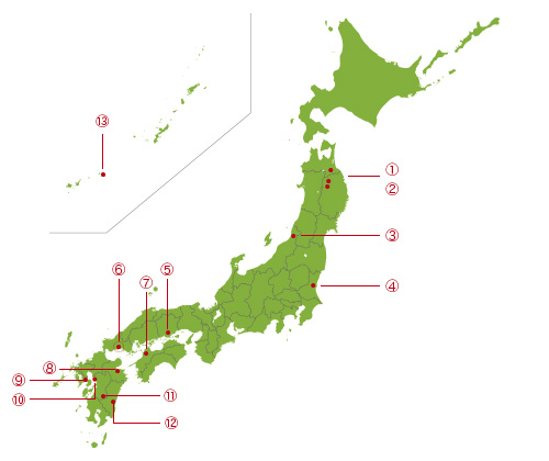 日本地図イメージ